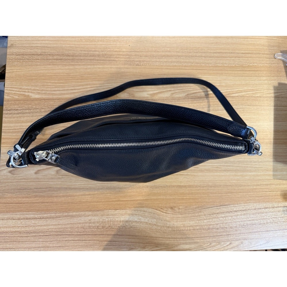 Kate Spade New York Black Pebbled Leather Shoulder Bag Polly Medium Crossbody - Picture 10 of 16